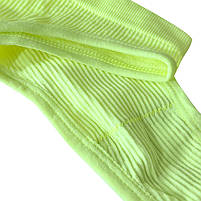 Жіночі безшовні трусики бразиліани в рубчик Lesko A02# Неоновий Жовтий XL 3шт, фото 3