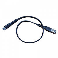 Кабель зарядний Baseus Flat Type-C Cable Fast Data Sync Charging 0.25м (CATZY-A01) Чорний Оригінал sm