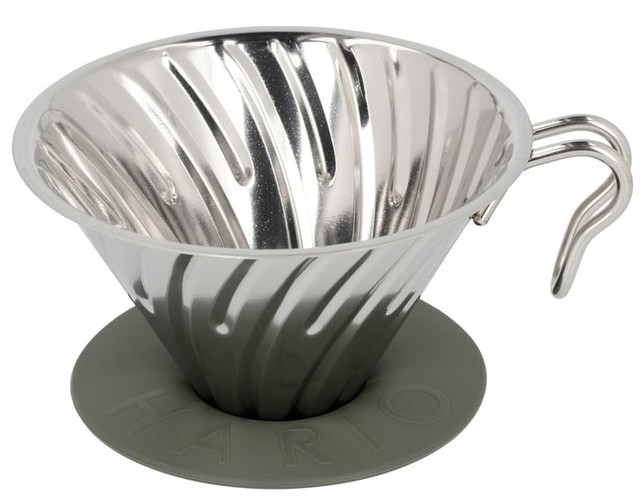 Металлический Пуровер HARIO V60 02 серый (400мл.)