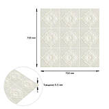 Самоклеюча декоративна настінно-стельова 3D панель квітка 700x700x5.5мм (163) SW-00000184, фото 3