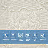Самоклеюча декоративна настінно-стельова 3D панель квітка 700x700x5.5мм (163) SW-00000184, фото 4
