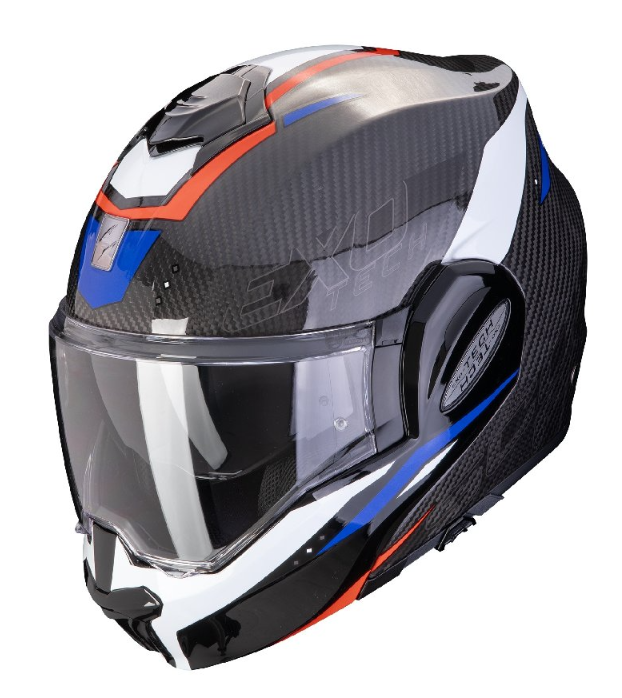 Мотошолом Scorpion Exo-Tech Evo Carbon Rover black-red-blue