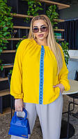 Женская яркая блуза вышиванка в расцветках, большие размеры 48 - 62