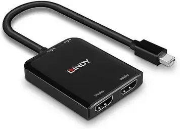 TV-кабель Lindy Konwerter Mini Displayport Do 2Xhdmi Mst Czarny