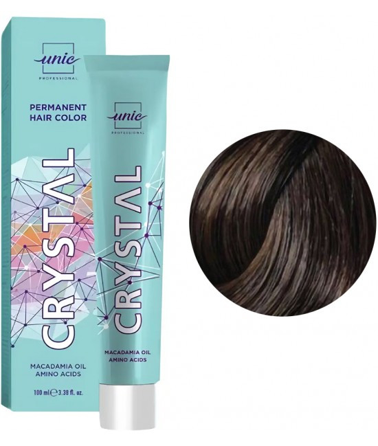 Крем-фарба для волосся Unic Crystal No5/7 Світлий коричневий шатен 100 мл (24278Gu)