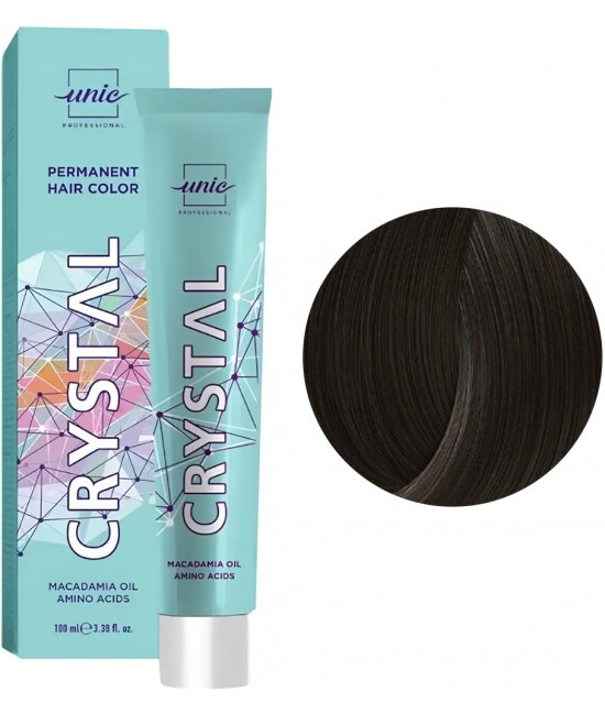 Крем-фарба для волосся Unic Crystal No5/71 Світлий шатен коричнево-попелястий 100 мл (24279Gu)
