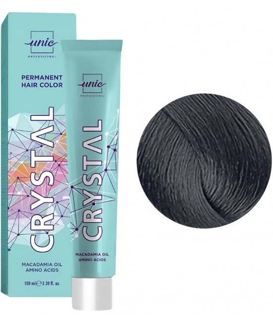 Крем-фарба для волосся Unic Crystal No6/16 Темно-русявий попелясто-фіолетовий 100 мл (24284Gu)