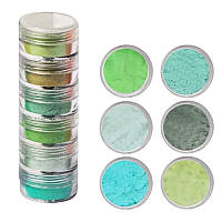 Неоновий пігмент (пудра) 6 шт/уп. для манікюру (геля, полігеля, гель-лаку) та макіяжу - 378 №3
