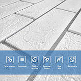 Панель стінова 700х700х4мм Біла цегла зі сріблом SW-00001502, фото 4