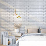 Панель стінова 700х700х4мм Біла цегла зі сріблом SW-00001502, фото 5