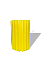 Свеча ароматическая цилиндрическая Premium с запахом цитронеллы Желтая