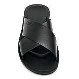 Чоловічі шкіряні шльопанці чорного кольору Sergio Billini 7210/021/1 розмір 40, фото 3