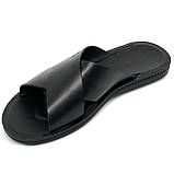 Чоловічі шкіряні шльопанці чорного кольору Sergio Billini 7210/021/1 розмір 40, фото 8