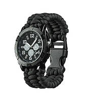 MIL-TEC часы тактические ARMY UHR PARACORD Black Тактические часы черного цвета Часы для военных