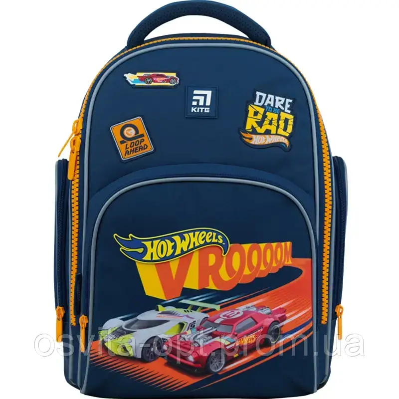 Ранець каркасний "Kite" Education Hot Wheels 1від.,3карм. №HW22-706M