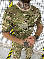 Чоловічі футболки мультикам Tactical (оригінал) армійська тактична футболка мультикам бавовна для військових ЗСУ