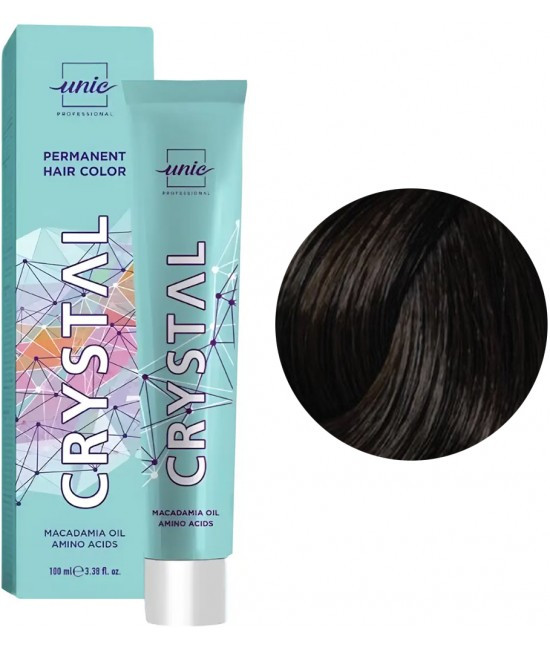 Крем-фарба для волосся Unic Crystal №4/0 Шатен 100 мл, фото 1
