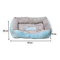 Лежак для котів собак Taotaopets 545508 Blue S (43*30 CM) sm