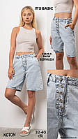 Шорты джинсовые женские BERMUDA до колена Ткань премиум класса 100% коттон Производитель турция
