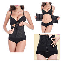 Коригуючий корсет пасок чорний, коригуюча білизна
