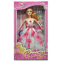 Кукла типа Барби 1219-5-1 в бальном платье (Белый с розовым) un