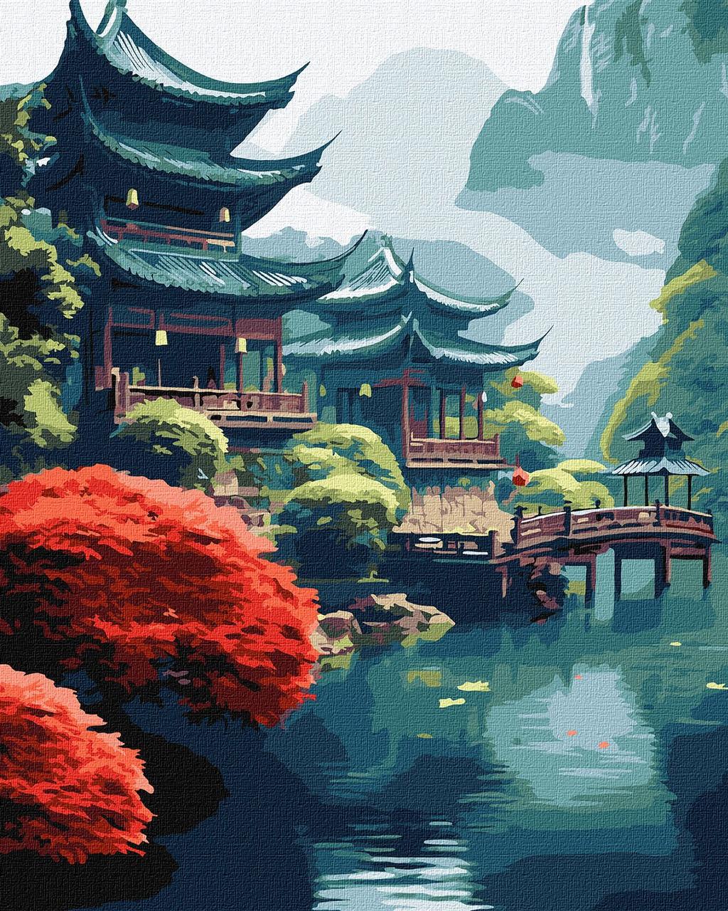 Картина за номерами 40х50 см. Ранок у горах ©art_selena_ua Ідейка КНО6347