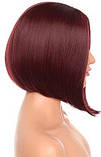 Перука бордова, перука вишнева каре без чубчика, фото 2