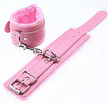 Наручники рожеві з хутром, наручники хутряні, фото 2