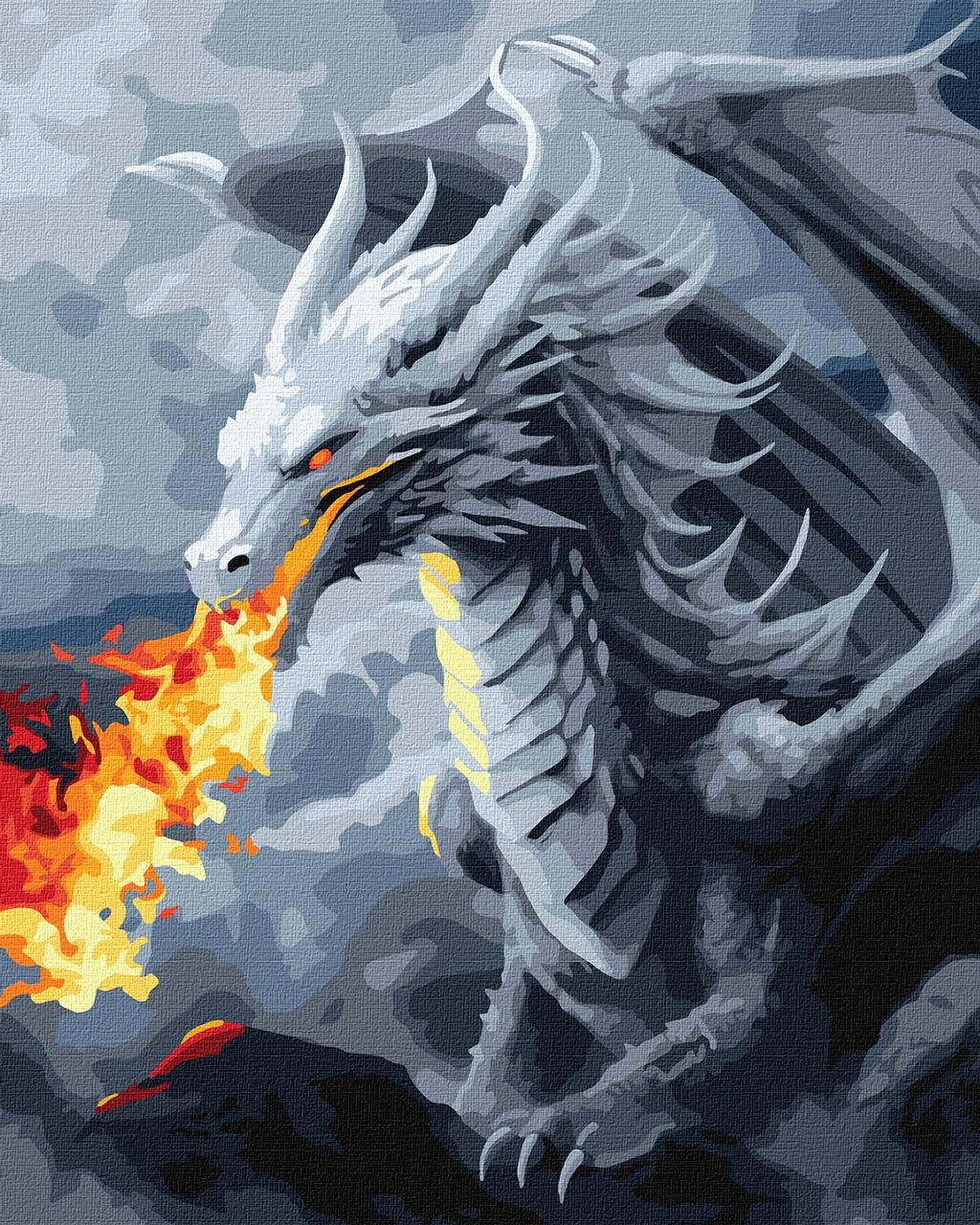 Картина за номерами 40х50 см. Вогнедишний дракон ©art_selena_ua Ідейка КНО6561