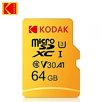 Карта памяти micro SD Kodak 64Gb U3, A1 class 10, UHS-I High Speed sm