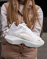Жіночі кросівки Nike Vista Lite White Red Взуття Найк Віста білі сітка весна літо супер легкі, фото 4