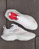 Жіночі кросівки Nike Vista Lite White Red Взуття Найк Віста білі сітка весна літо супер легкі, фото 3