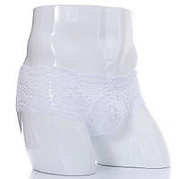 Труси чоловічі білі боксери мереживні, чоловічі труси мереживні