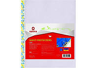 Файл для документів А4+ Optima, 40 мкм, фактура "глянець", з жовто-блакитним орнаментом (20 шт/уп)