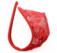 Чоловічі с-стринги мереживні червоні