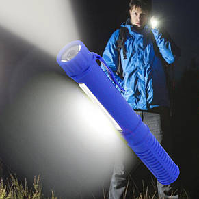 Ліхтар світлодіодний батарейний LED Working Light COB 1, Синій, фото 1