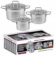 Набір каструль з нержавіючої сталі ProfiCook PC KTS 1223 6 елементів