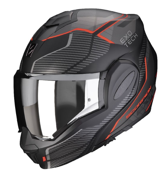 Мотошолом Scorpion Exo-Tech Evo Animo black red matte