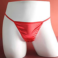 Стринги чоловічі червоні атласні