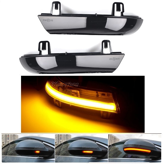 Поворотник Volkswagen Golf 6 Variant 2008-2014 повороту на дзеркалі Фольксваген Гольф 6 Універсал (2шт динамічні чорні ЛЕД)