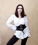 Пояс корсетний шкіряний, корсет на шнурівці, фото 3