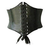 Пояс корсетний шкіряний, корсет на шнурівці, фото 2