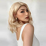 Перука блонд без човника хвилястої середньої довжини, фото 3