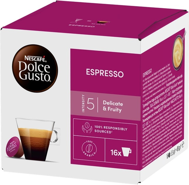 Кава в капсулах Nescafe Dolce Gusto Espresso 100% арабіка 16 шт., фото 1