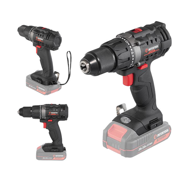 Дриль-шурупокрут акумуляторний 20 В, 50 Nm, 0-450/0-1700 об/хв, 2-13 мм, без ЗП та АКБ, фото 1