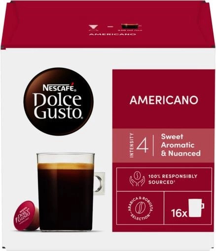 Кава в капсулах Nescafe Dolce Gusto Americano купаж арабіки та робусти 16 шт., фото 1
