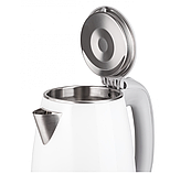 Електрочайник Magio МG-512 1.7л, 1800Вт (Білий), Побутовий Електричний Чайник з Двошаровим Корпусом, фото 3