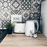 Електрочайник Magio МG-512 1.7л, 1800Вт (Білий), Побутовий Електричний Чайник з Двошаровим Корпусом, фото 8