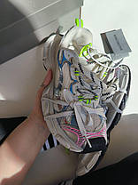Жіночі Кросівки Balenciaga 3XL White Blue Red / Баленсіага 3ХЛ Білі з Синім та Червоним, фото 4
