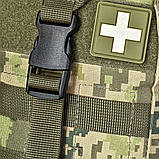Аптечка військова піксель армійська тактична швидкознімна, медичний підсумок аптечки на липучці укр піксель мм14 для зсу, кордура, фото 3